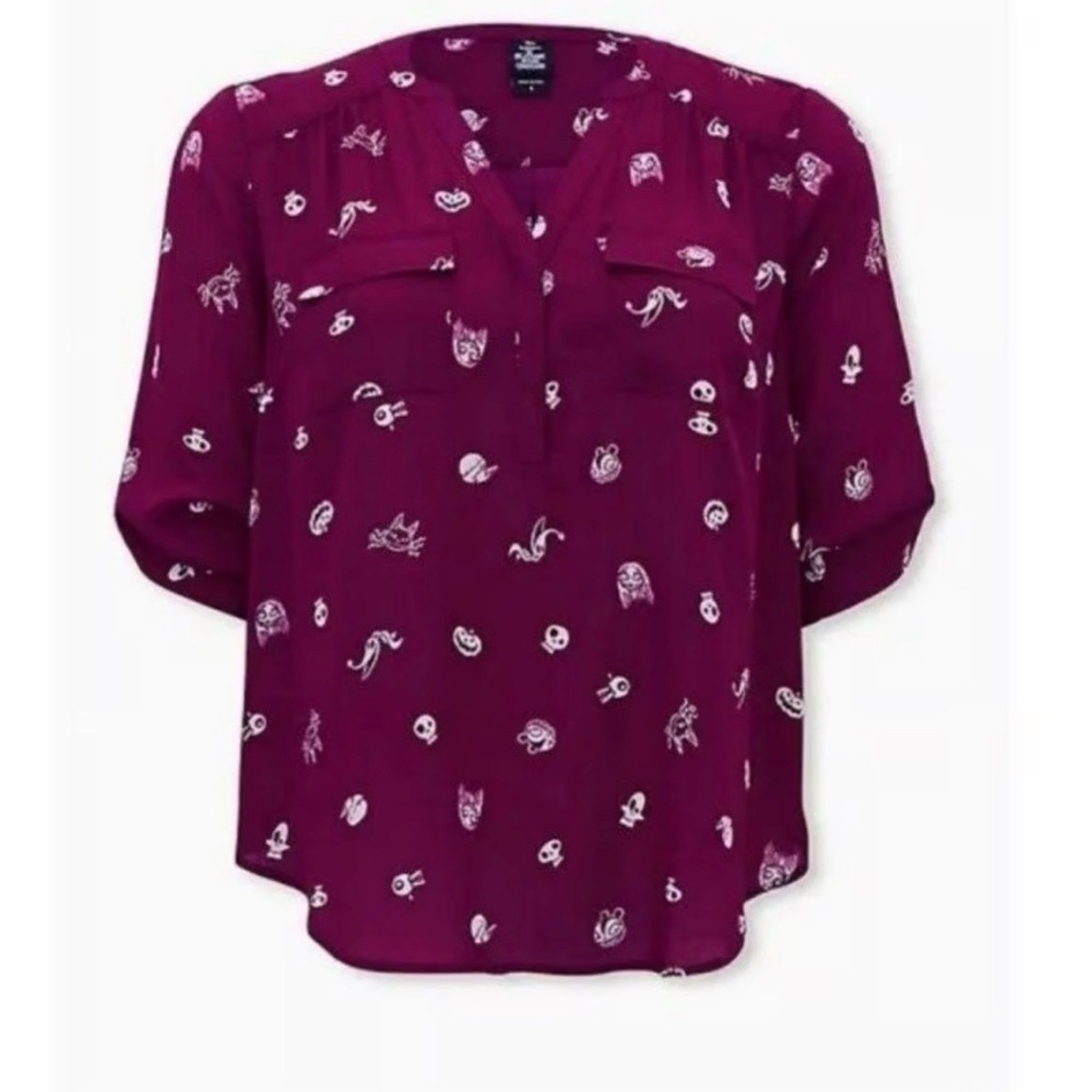 Torrid Disney The Nightmare Before Christmas Harper Georgette Blouse | 3X